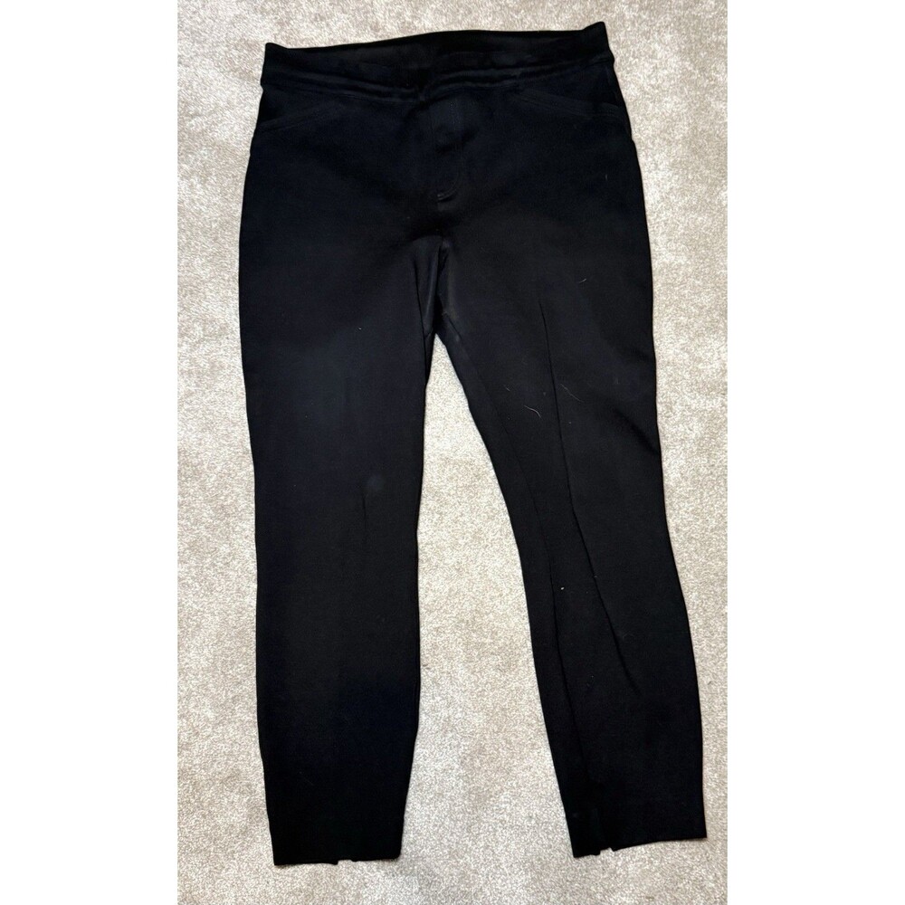 Spanx The Perfect Pant  Black Women's Size Large Back Seam Skinny Ponte